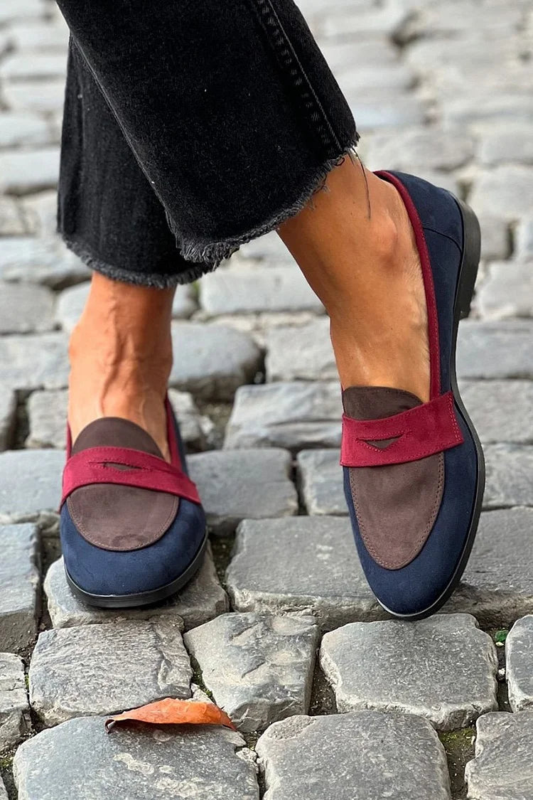 Nahal™ | Colourblock Suede Loafer