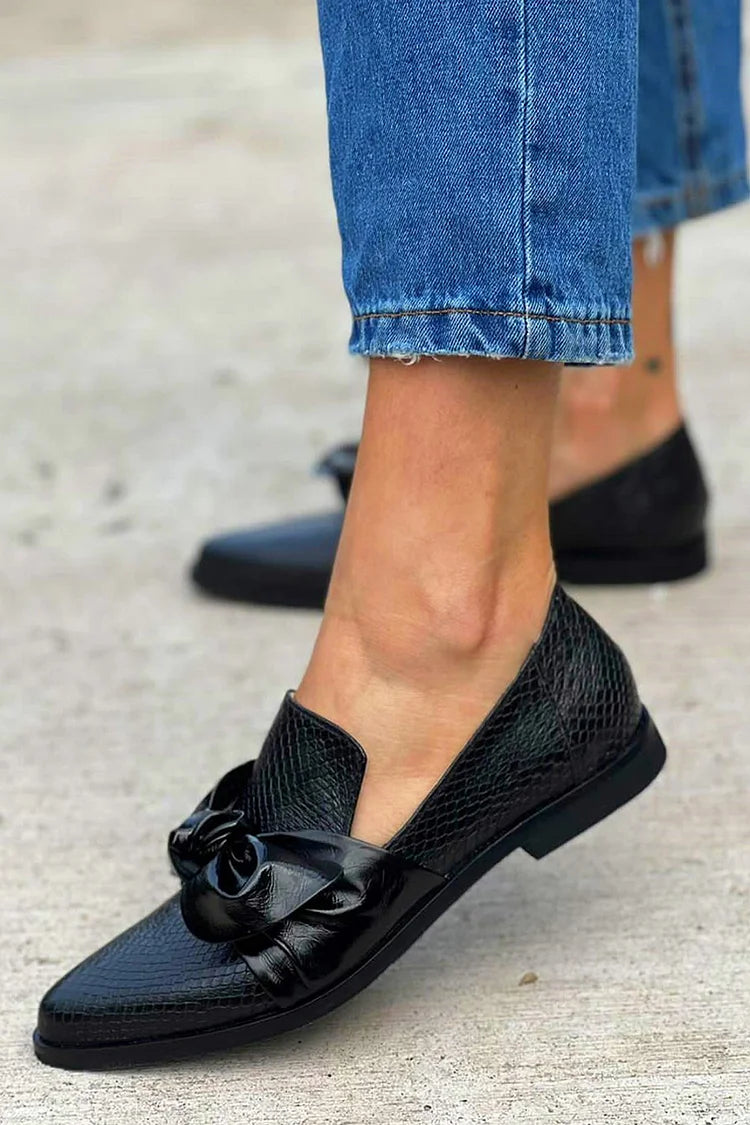 Amit™ | Luxe Bow Accent Loafers