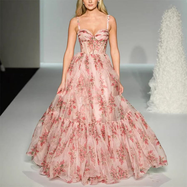 Elysian Tiered Ruffle Tulle Gown